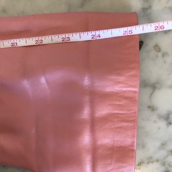 BUSHWACKER Leather Zip Front & Cuffs Pink Jacket Large Vintage - Picture 16 of 17